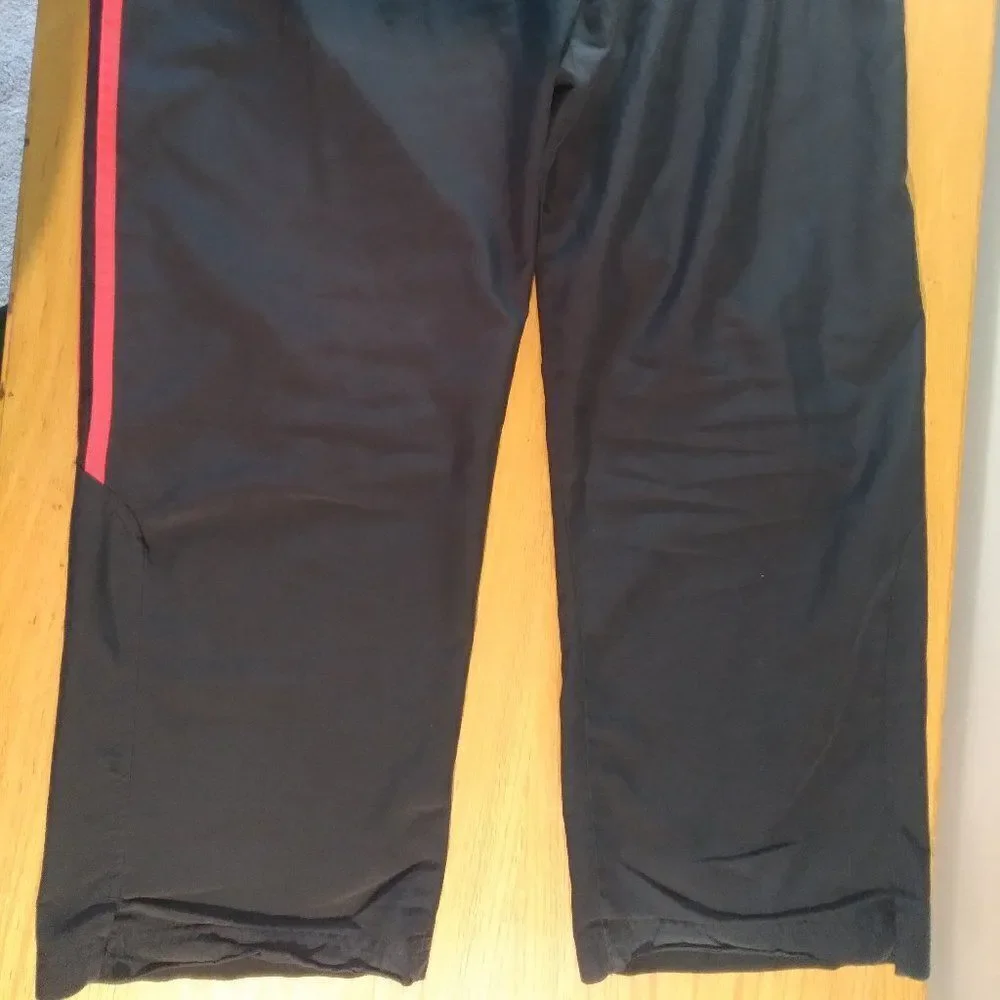 Adidas 3 Stripe Wind Pants Trainers Joggers Athletic Neon Red